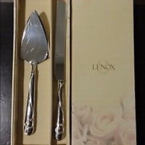 Lenox Forevermore Silver-Plated 2-Piece Dessert Set - New in box